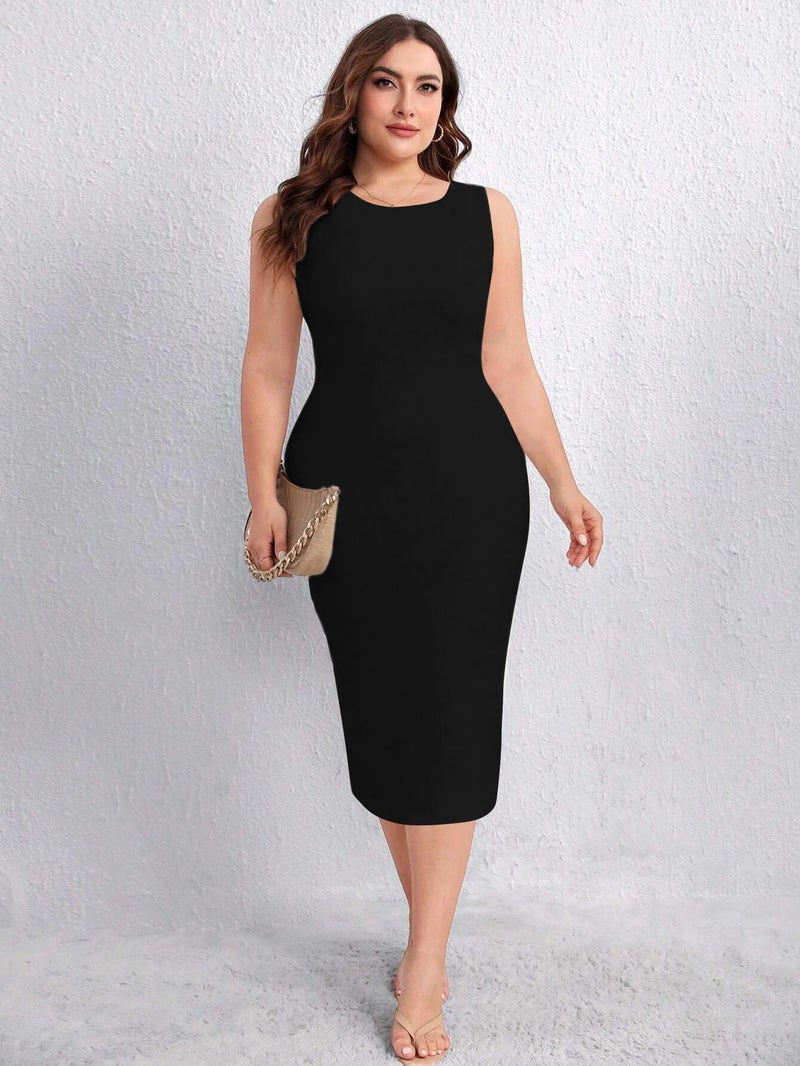 Toochki Women's Black Spandex Solid Bodycon Western Dress | A line | Winter | Western | Latest | Trendy | Midi |One Piece - Image 3