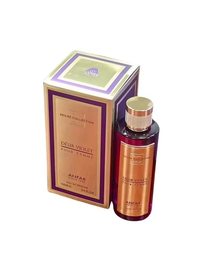 Anfar Desir Violet Pour Femme Eau de Parfum for Women - 100ml | Elegant & Alluring Floral Fragrance - Image 1