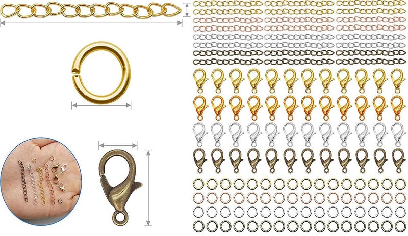 DIY Crafts 300 Grm Antique Gold 20x Lobster Claw Clasps Every 100 Grm Rest Jump RingsAlloy Lobster Clasps Open Jump Ring for Jewelry Making Necklace Bracelet Anklet Key Chain Creation Repair - Image 5