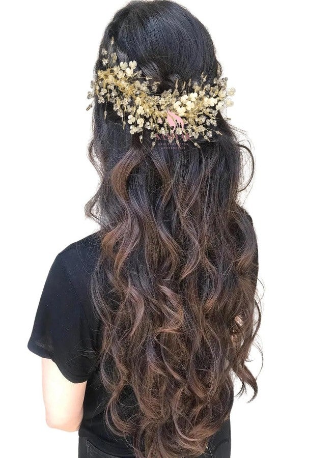 Samyak Wedding Hair Pins | Crystal & Pearl Beadded Hair Accessories For Bridal Bridesmaid Headdress Tiara Hair Accessories (GOLD) - Image 3