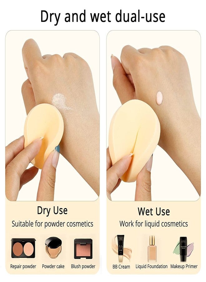روبي فيس إسفنجة مكياج روبي فيس الاحترافية 6 في 1 (متعددة الألوان) - وسادة قطنية لتطبيق كريم الأساس، إسفنجة لتوزيع البودرة، إسفنجة تجميلية للنساء والفتيات - Image 4