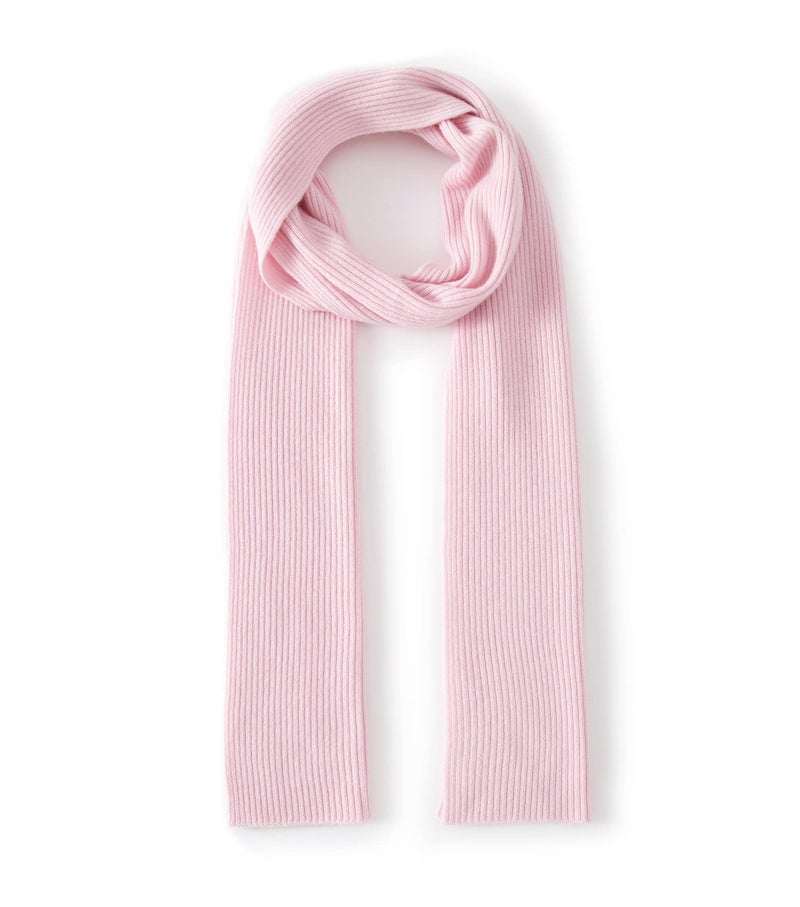 Lallier Cashmere Wool Scarf, Ultra Soft Classic Ribbed Solid Color Winter Scarf for Men and Women with Gift Box, Lavender - Image 3