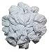 Threddies Cotton Poly Blend Scrunchie Set, Set of 10 Soft Cotton Scrunchies, Solid Color Packs (White) - Image 2