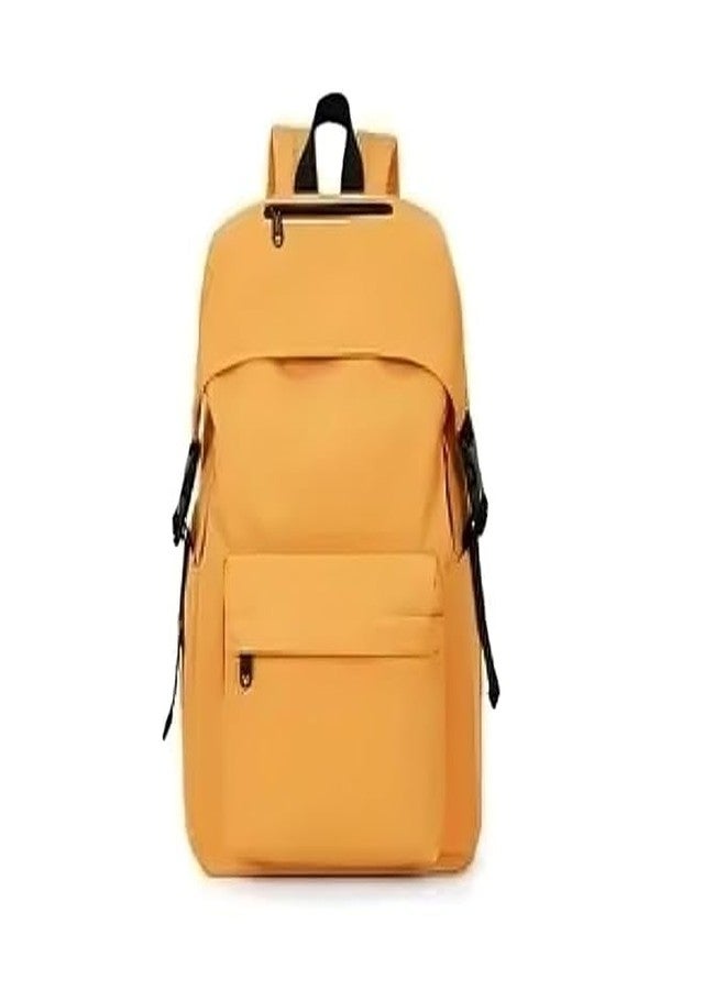 MUCHOVA Classic Look Backpack For College Women School Bag For Teen Girls Solid Pattern Current Design Bag For Ladies (Yellow) - Image 1