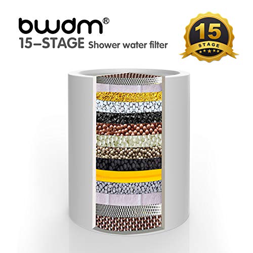 BWDM 15 Stage Shower Filter Cartridge,High output Universal replacement filter cartridge, Remove Chlorine Heavy Metals and Other Sediments, VitaminC Water Softener Reduces Dry Itchy Skin Dandruff BWDM(4X) - Image 5
