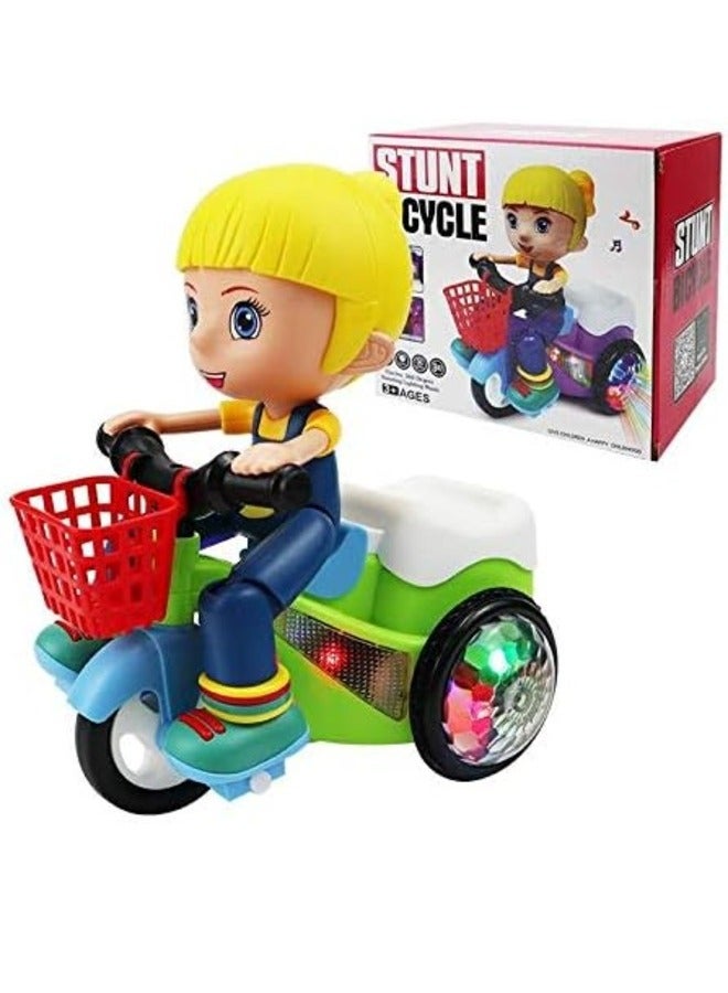 Toy Box Stunt Tricyle Toy Lights and Sound Electric Car Model Toy Vehicles Toys for Toddlers Baby Kids Children Birthday, Girl - Image 1
