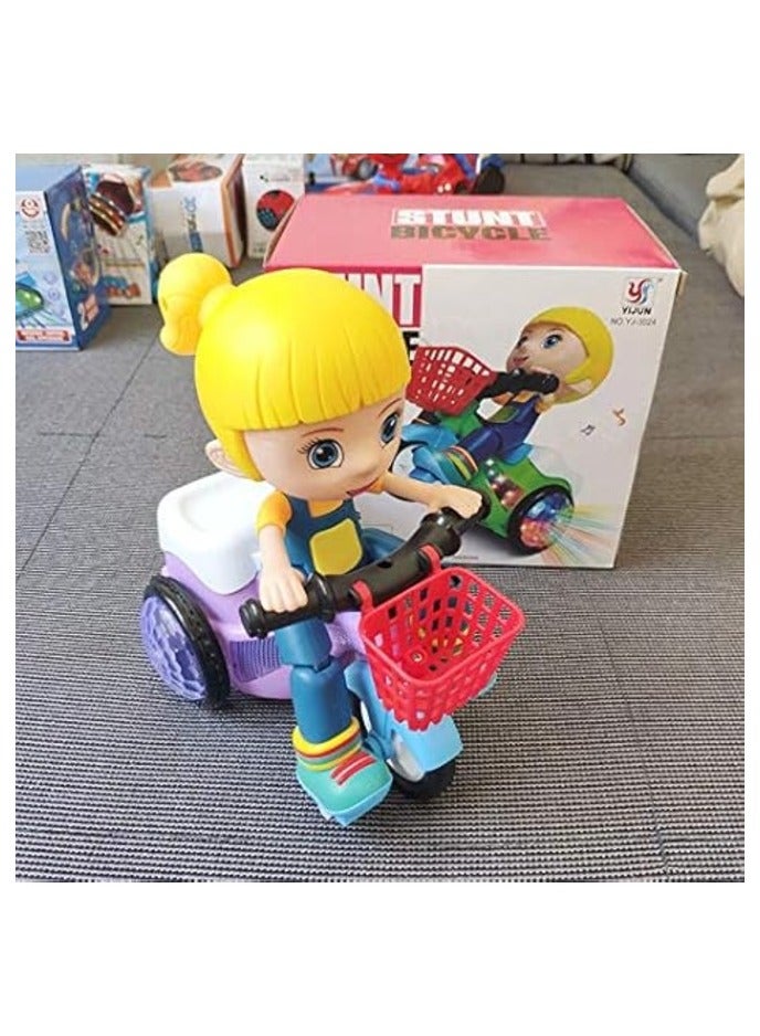 Toy Box Stunt Tricyle Toy Lights and Sound Electric Car Model Toy Vehicles Toys for Toddlers Baby Kids Children Birthday, Girl - Image 3