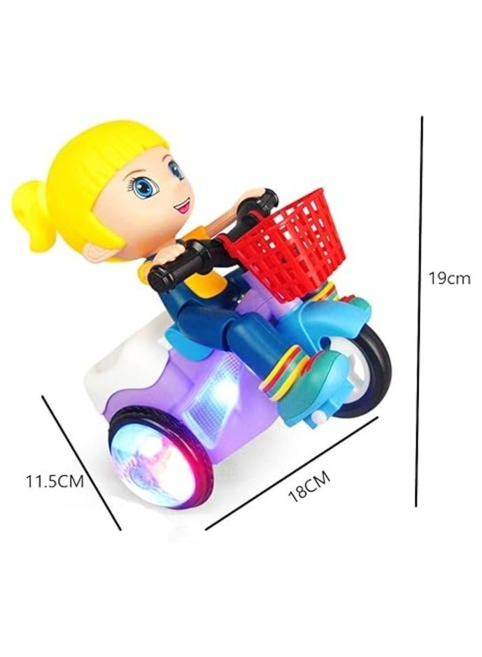 Toy Box Stunt Tricyle Toy Lights and Sound Electric Car Model Toy Vehicles Toys for Toddlers Baby Kids Children Birthday, Girl - Image 2