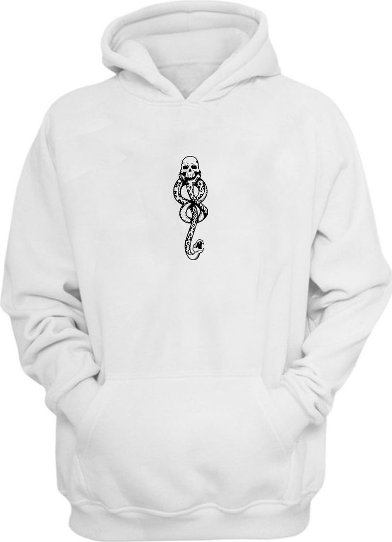 The Wert Unisex Tattoo Voldemort Harry Potter White Regular Fit Sweatshirt - Image 1