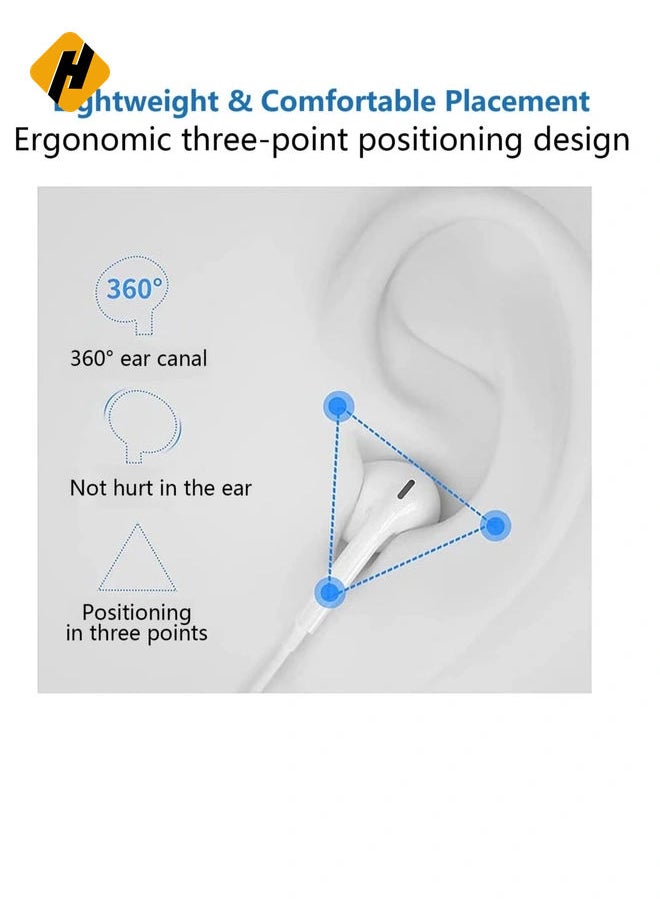 HuHa - Lightning Headphone Wired for iPhone 13 [Apple MFi Certified] Built-in Microphone & Volume Control, in-Ear Stereo Headset Compatible with iPhone 13 Mini/SE/12 Pro/12Pro Max/11/X/8 7-All iOS System - Image 1
