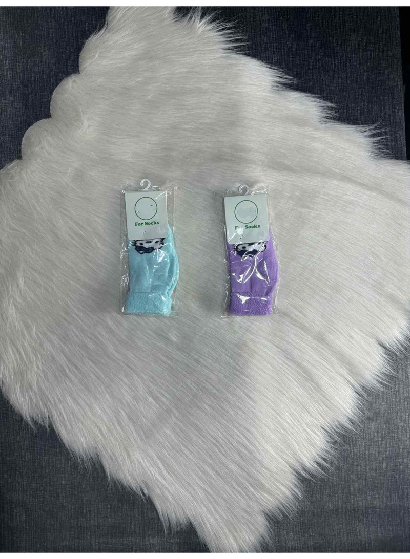 Set of 2 heavy-duty lined Cotton socks