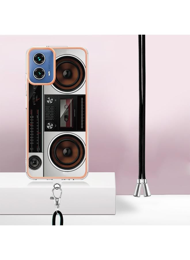 إيروريكس جراب لهاتف Motorola Moto G34 مطلي بالكهرباء من الجانبين مع حبل تعليق - Image 2