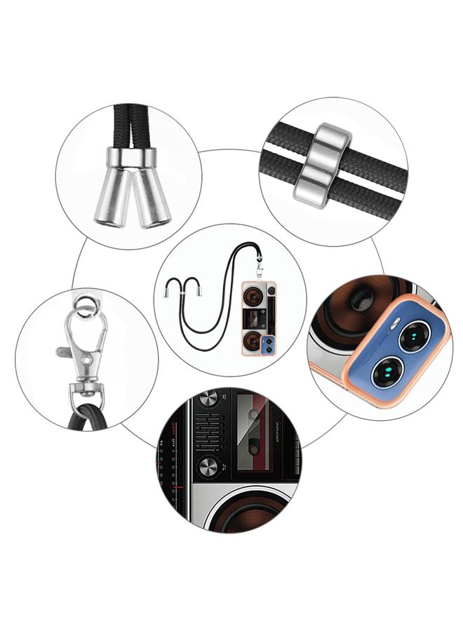 إيروريكس جراب لهاتف Motorola Moto G34 مطلي بالكهرباء من الجانبين مع حبل تعليق - Image 4