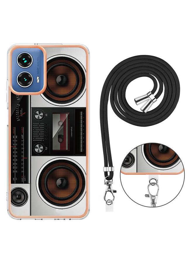 إيروريكس جراب لهاتف Motorola Moto G34 مطلي بالكهرباء من الجانبين مع حبل تعليق - Image 3