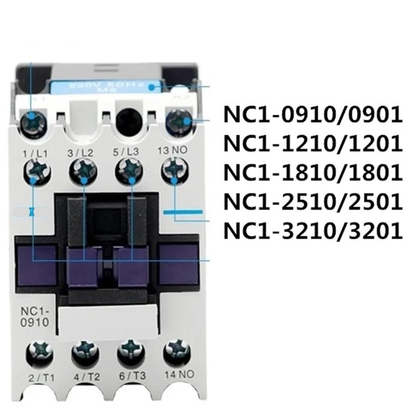 NC1 1210 AC Contactor 380V CJX2 LC1 9A 12A 18A 25A 32A 220V 1Pcs - Image 3