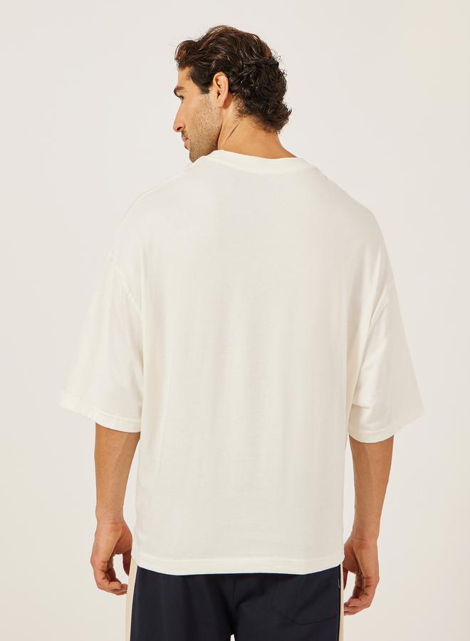 Styli Chest Graphic Compact Jersey Boxy T-Shirt  - Image 4