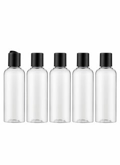 8oz Clear Plastic Empty Travel Bottles with Disc Top Flip Cap, BPA-Free Squeeze Containers for Shampoo, Lotion, Soap, Cream -5 Pcs