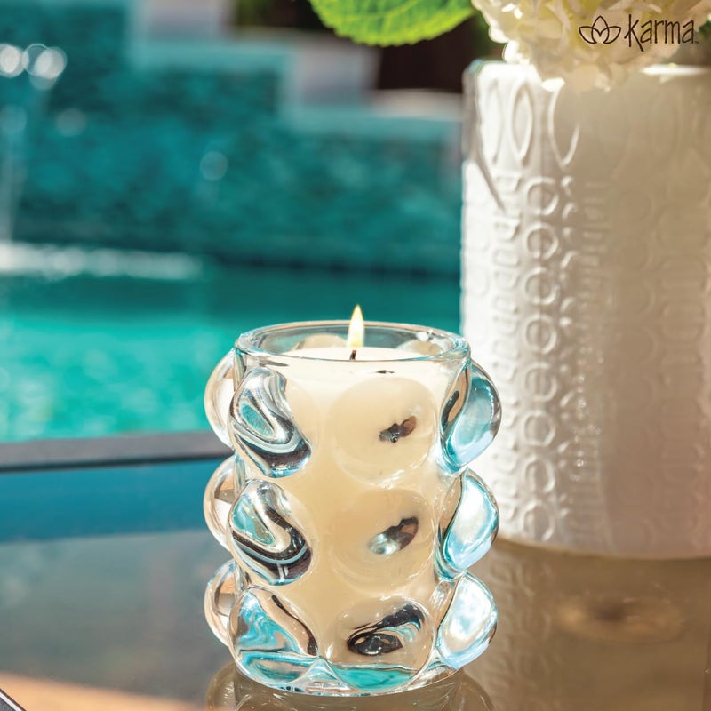 Karma, Lucia Hobnail Votive, Tea Lights Candle Holder, Glass Votive Candle Holders for Table Decorations, Baby Shower, Birthday Party, Weddings and Home Decor, Amber - Image 4