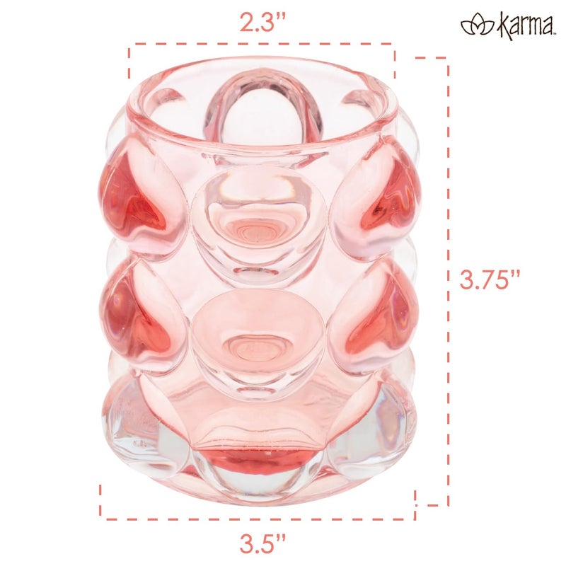 Karma, Lucia Hobnail Votive, Tea Lights Candle Holder, Glass Votive Candle Holders for Table Decorations, Baby Shower, Birthday Party, Weddings and Home Decor, Amber - Image 5