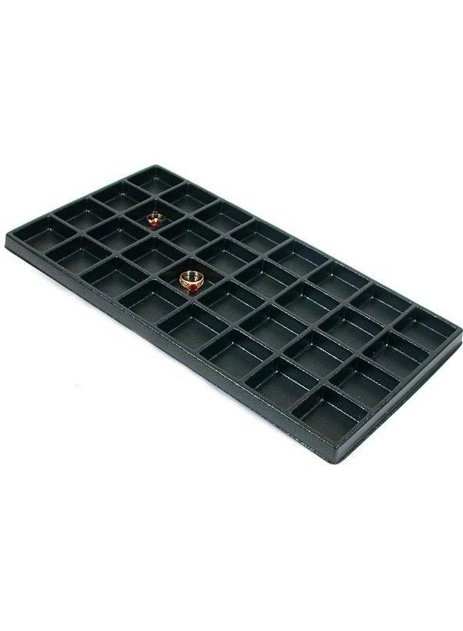 Black 32 Slot Travel Jewelry Charm Earring Display Tray Inse