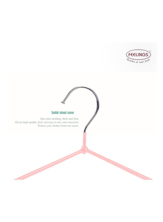Feelings Metal Hanger Pvc Coated Pink 12Pcs Set 40Cm - Image 4