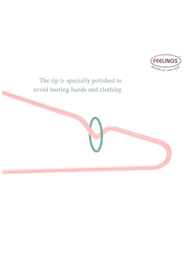 Feelings Metal Hanger Pvc Coated Pink 12Pcs Set 40Cm - Image 3