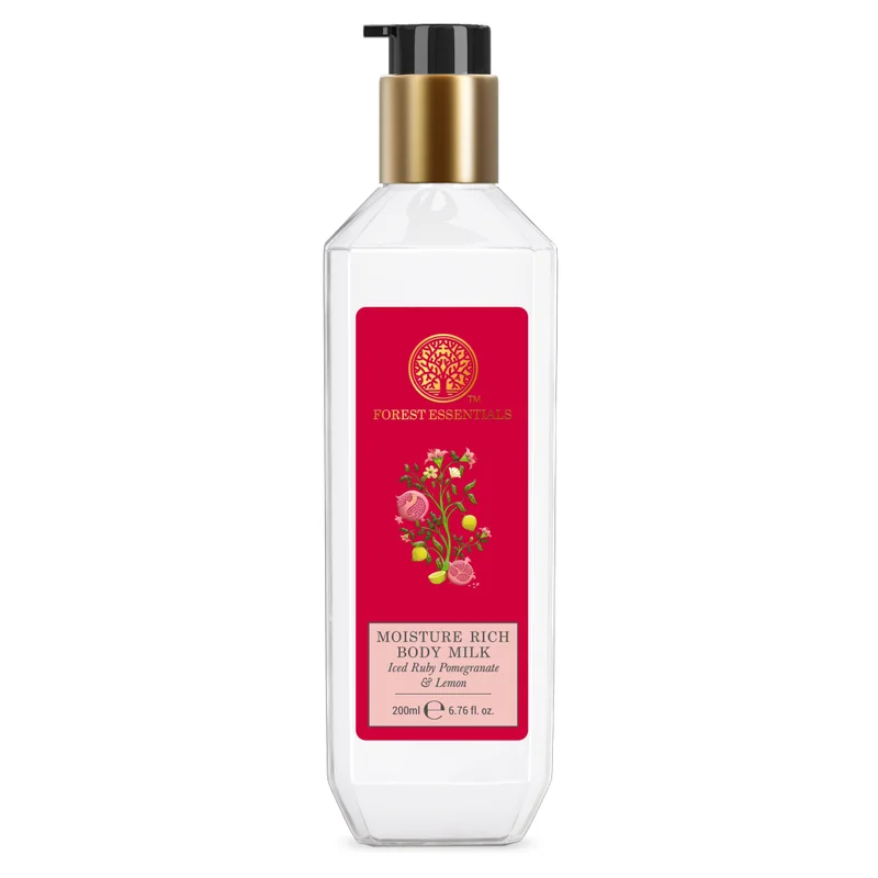 Forest Essentials Rich Body Milk Iced Ruby Pomegranate & Lemon