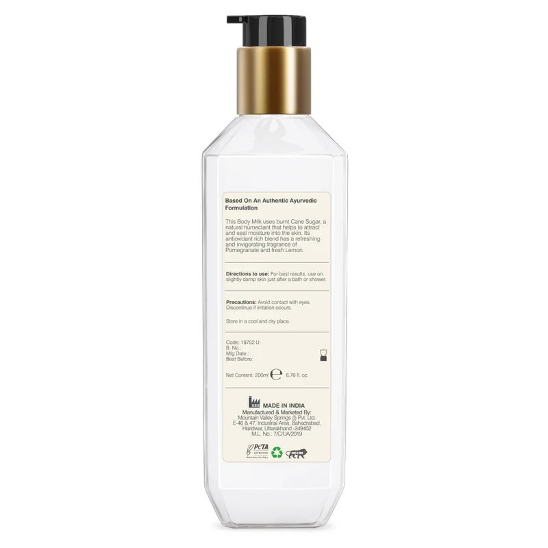 Forest Essentials Rich Body Milk Iced Ruby Pomegranate & Lemon