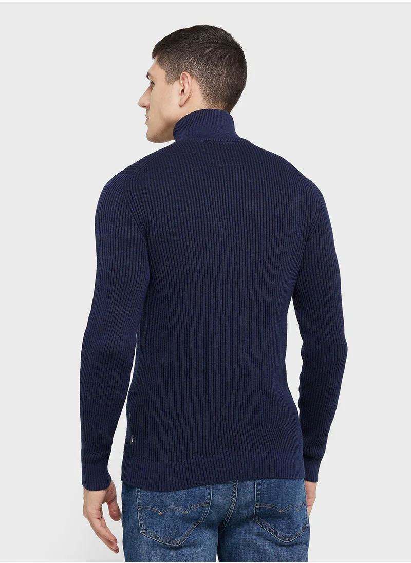 JACK & JONES Half Zip Knitted Sweater