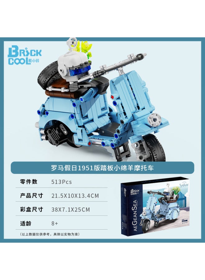 Cool Little Brick Kc016 Technology Bmw Latte Locomotive Sheep Honda Model Toy Decoration Motorcycle Collection - Image 1