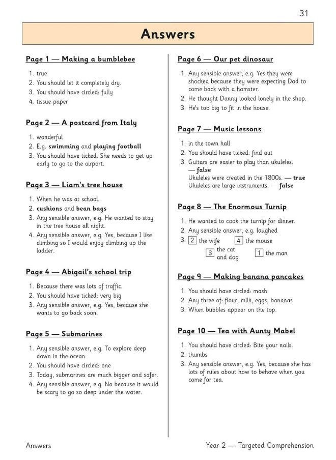 null - New KS1 English Targeted Question Book: Year 2 Reading Comprehension - Book 2 (with Answers) - Image 1