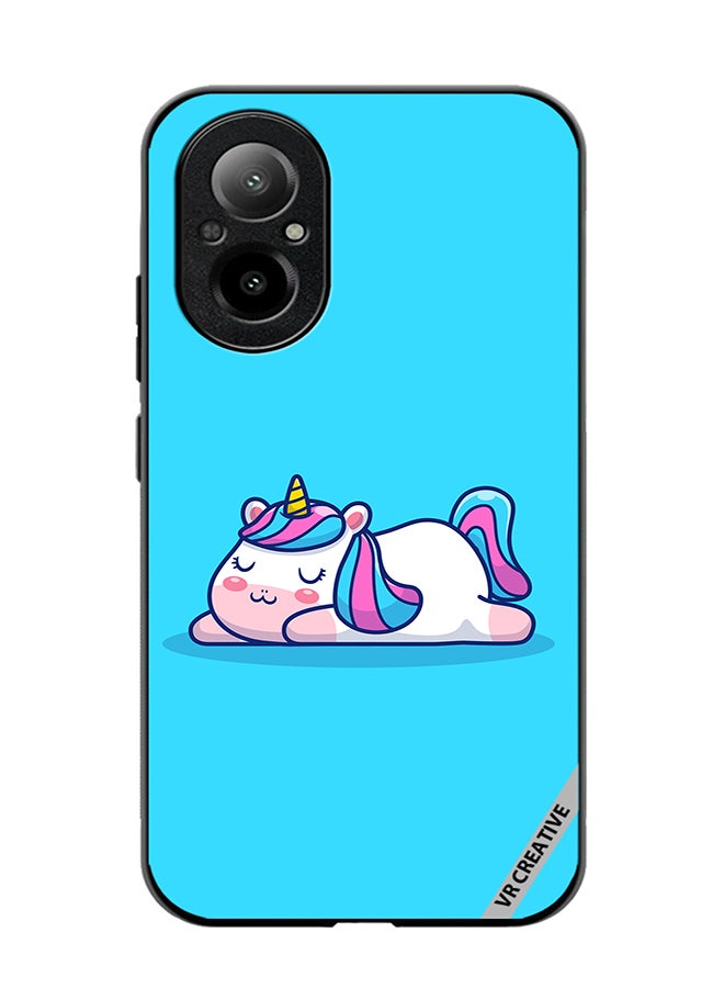 VR CREATIVE Protective Case Cover For Realme C67 4G Sleeping Pony Design Multicolour - Image 1