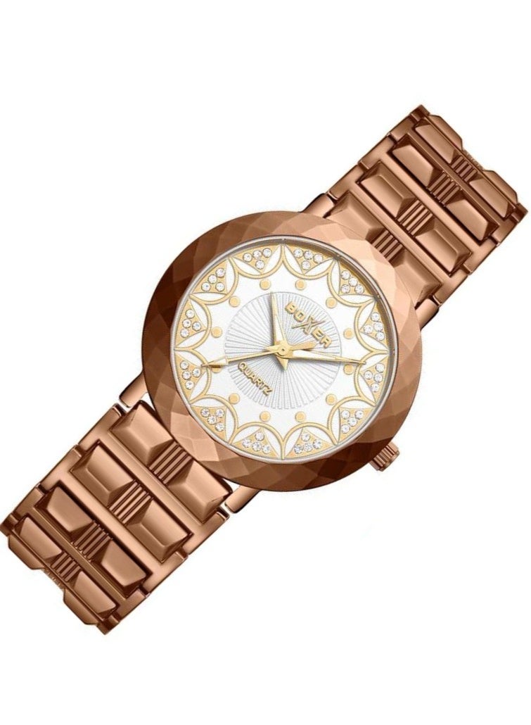 بوكسر ساعة يد بوكسر BX-073-7 للرجال، أنالوج، سوار أنيق من الفولاذ المقاوم للصدأ، تصميم قرص كلاسيكي - Image 2