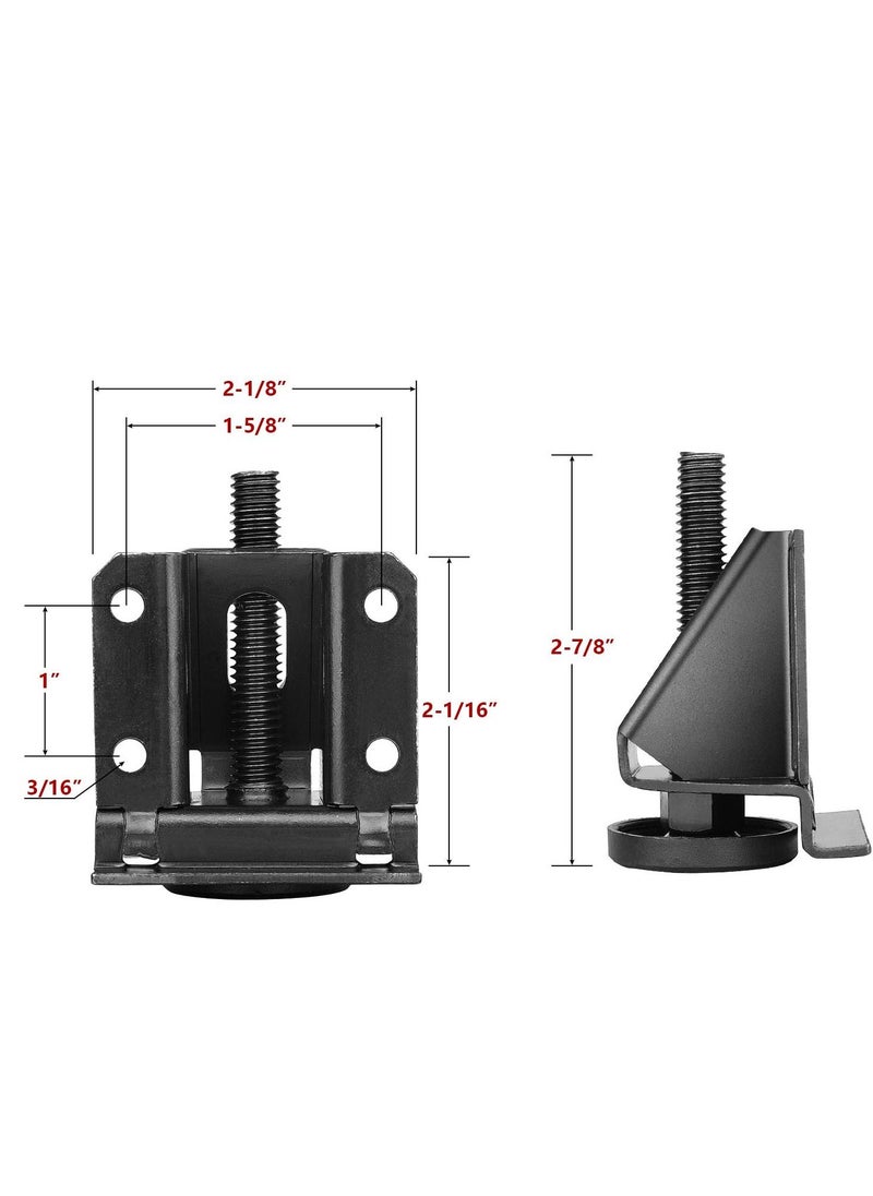 SYOSI Leveling Feet 4 Pack Leveling Feet Heavy Duty Furniture Levelers Adjustable Anti Slip Table Leg with Screws Lock Nuts and Wrench 2 Inch Adjustable Height for Table Cabinets and Workbench  - Image 5