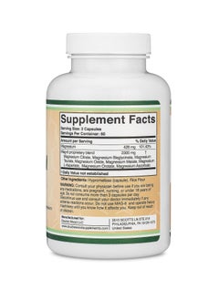 Double Wood Supplements Magnesium Complex (Mag-8) Supplement 436 mg per Serving 180 capsules  - Image 3
