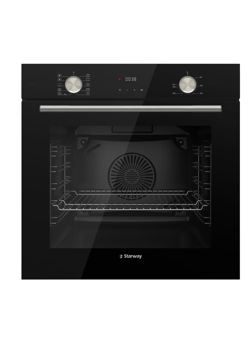 Starway Starway 73 Lt 60x60cm 10 Cooking Programs Built In Oven, Grill + Air Fryer, Up & Down Heating, Cooling Fan, Digital Control, Tray + Stand Included  - Image 1