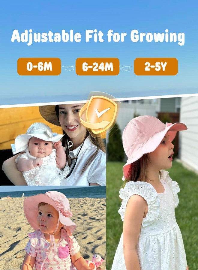 FURTALK Baby Sun Hat Toddler Girls Bucket Beach Hat Wide Brim UPF 50+ Adjuatable Travel Beach Essentials - Image 5