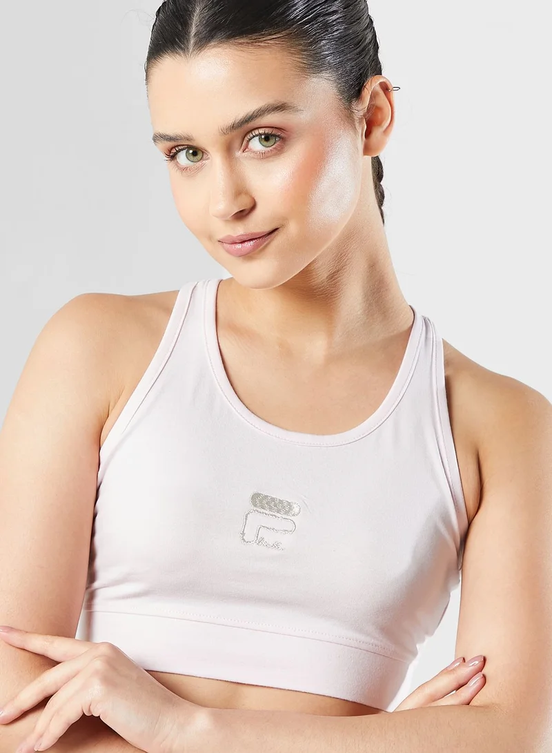 FILA Turq Logo Bra
