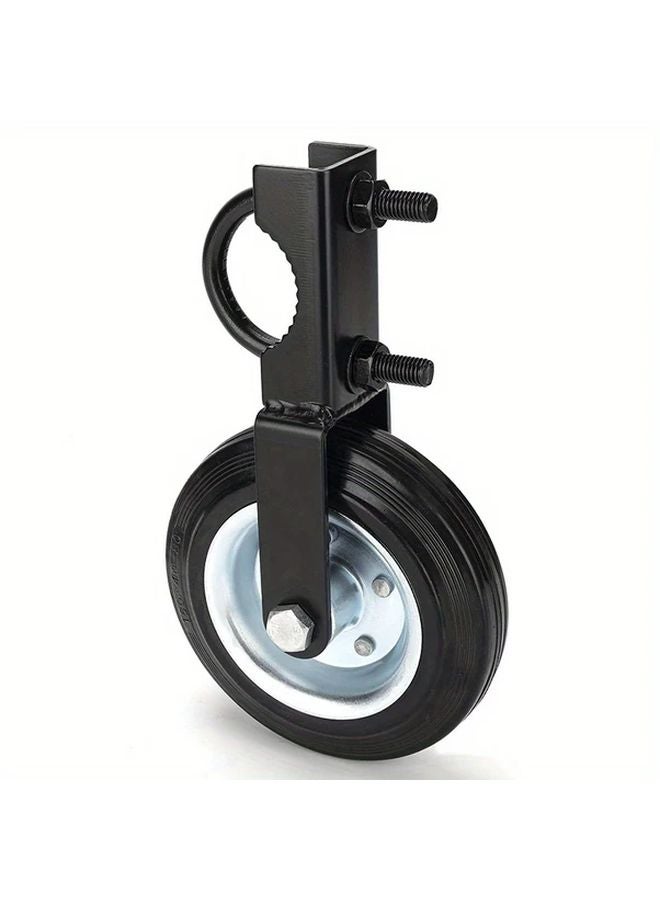 Heavy Duty Black Metal Gate Caster Wheel Swivel Outdoor Door Frame Roller Adjustable Mounting Brackets - Image 1