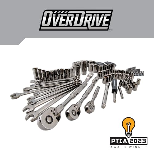 CRAFTSMAN OVERDRIVE 121Piece Gunmetal Chrome Mechanics Tool Set Standard SAEMetric Socket Set with Hard Case CMMT99121L - Image 3