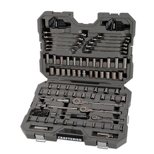 CRAFTSMAN OVERDRIVE 121Piece Gunmetal Chrome Mechanics Tool Set Standard SAEMetric Socket Set with Hard Case CMMT99121L - Image 1