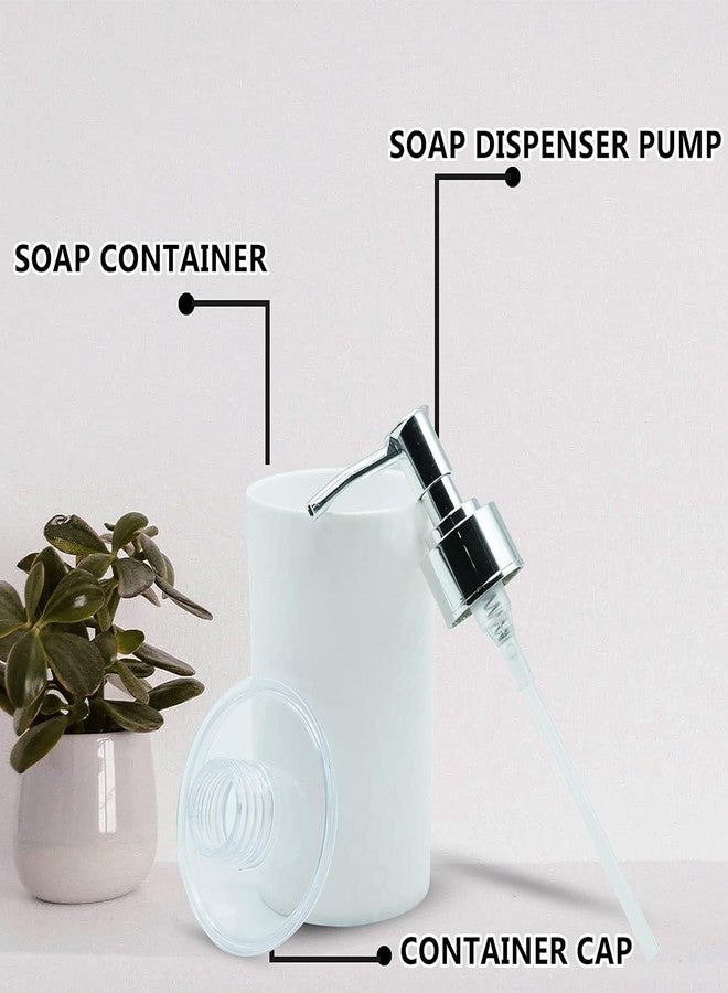 Shenron Plastic Refillable Handwash Soap Dispenser | Unbreakable Liquid Soap/Shampoo/Hand Wash/Sanitizer/Lotion Dispenser Bottle for Kitchen, Wash-Basin and Bathroom (White, Set of 1), 250 Ml - Image 2