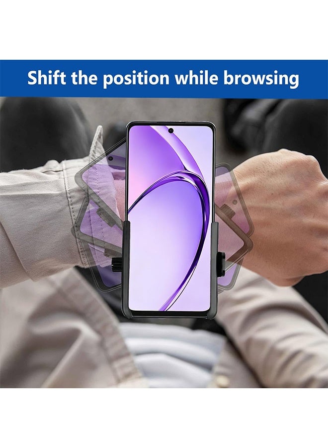 GD 360° Rotating Wristband Phone Holder Hands-Free Wrist Cell Phone Holde Detachable Running Armband Phone Stand for Delivery Live Stream, Sports Compatible with All Phones (Black) - Image 3