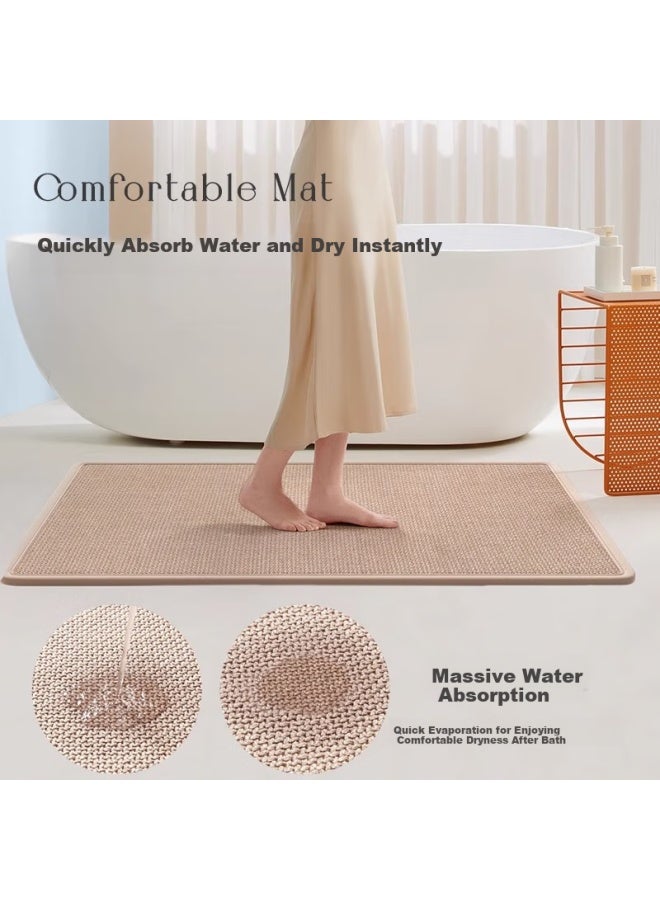 Zhujun Bathroom Mat, Absorbent Mat For Bathroom, Non-slip Mat For Doorway, Quick-drying Entrance Mat For Washroom - Image 3