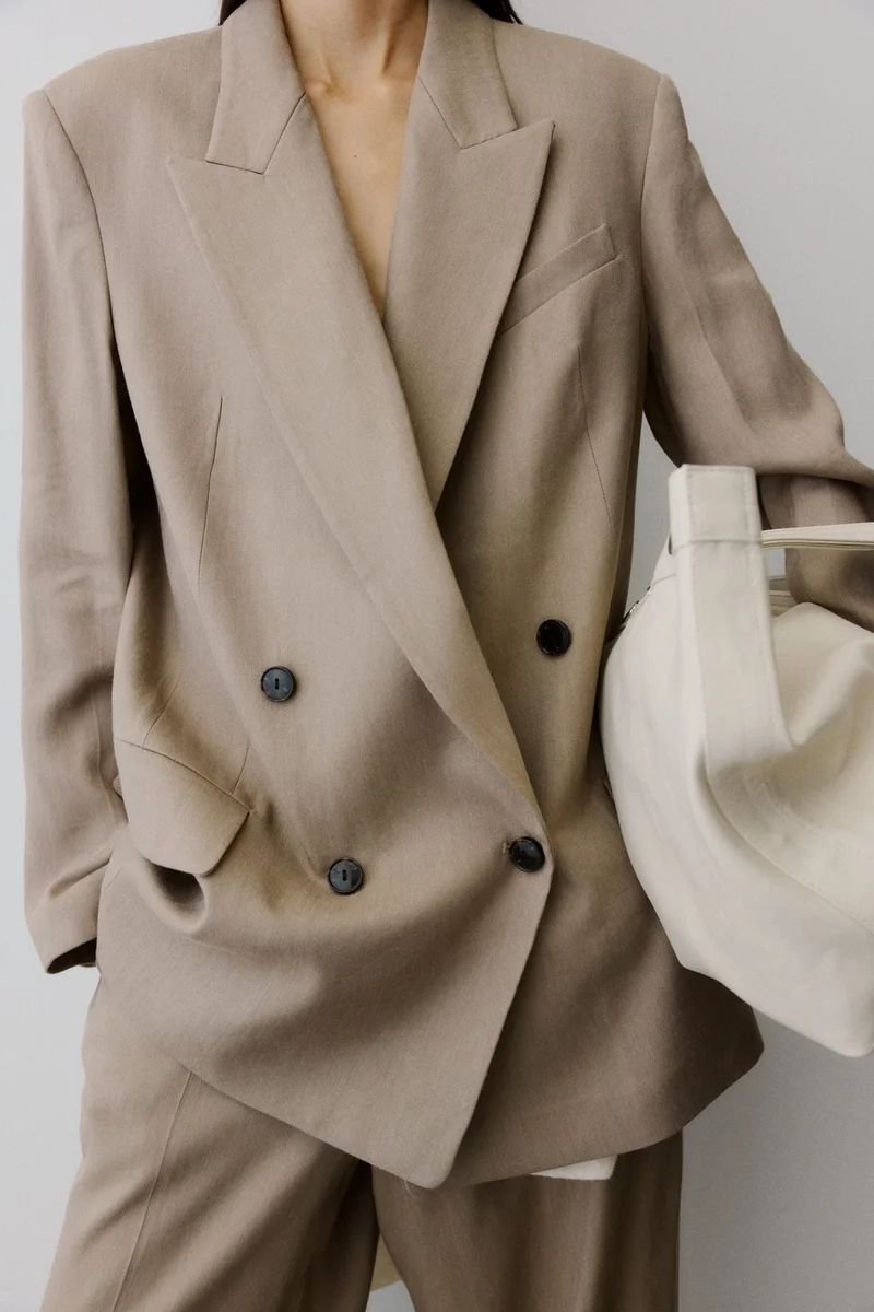 H&M Oversized linen-blend blazer