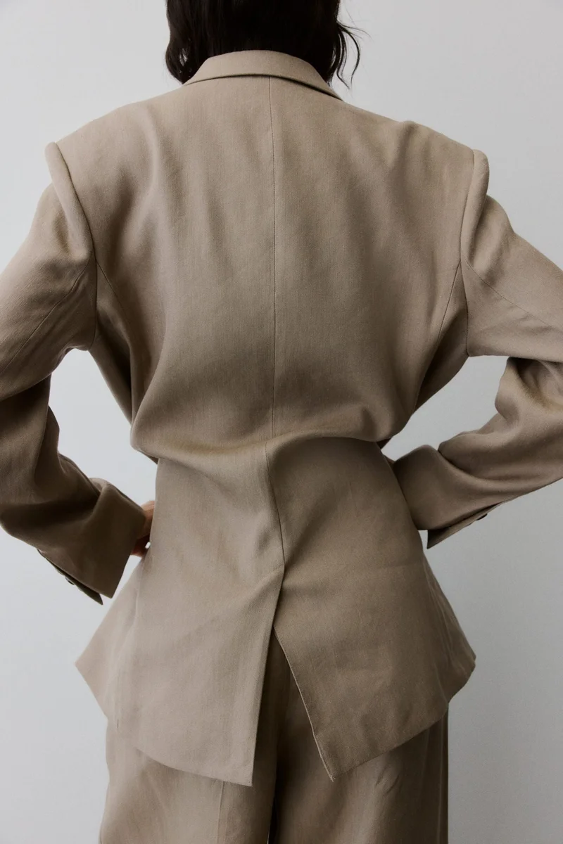 H&M Oversized linen-blend blazer