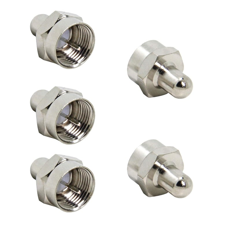 RFAdapter Coax Cable Caps, F Type 75 Ohm Terminator, 5 Pack, Coax Terminator Caps for Unused Ports on Splitter, AMP, Coaxial Cable, Antenna - Image 1