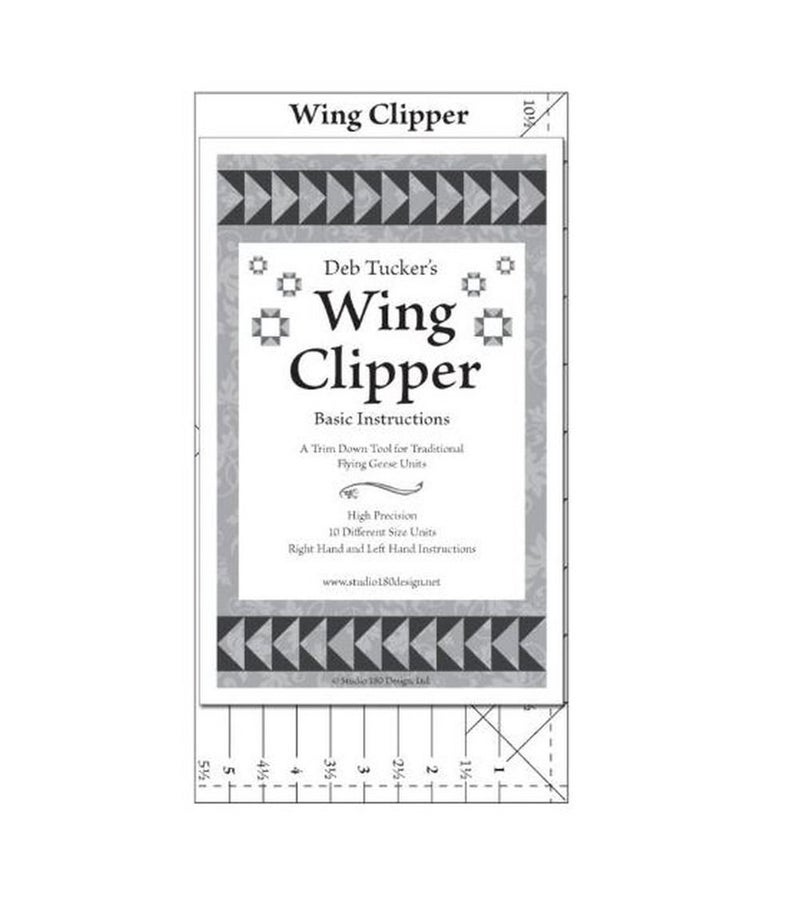 Studio 180 Design Wing Clipper Quilting Tool, Trim Down Tool for Flying Geese Units, 5.5" x 10.5" Acrylic Ruler - Image 4