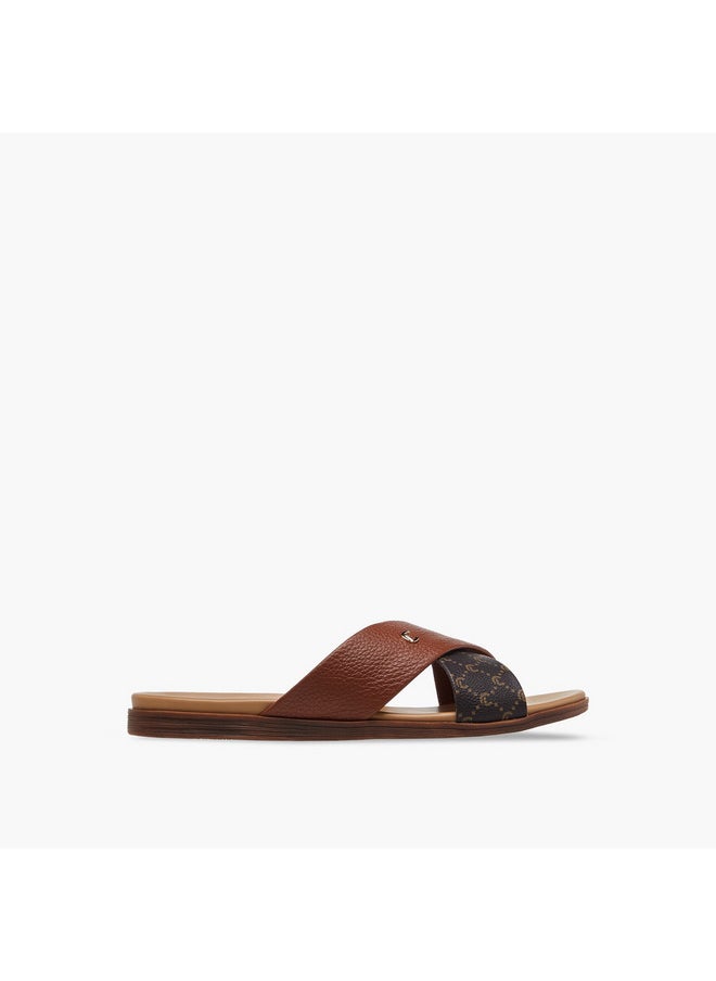 Le Confort Women's Solid Cross Strap Comfort Sandals  - Image 3