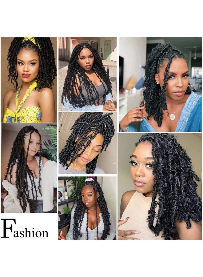 Ahrencan Butterfly Locs Crochet Hair 24 Inch 6 Packs Soft Black Butterfly Locs Pre Looped Distressed Faux Locs Crochet Hair For Womenprelooped Pretwisted Crochet Braids Hair(24In6Packs1B)  - Image 4